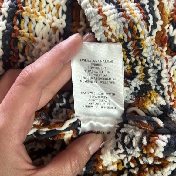 Tribal Tawny Chenille Cowl Neck Knit Sweater Size M - Picture 13 of 15